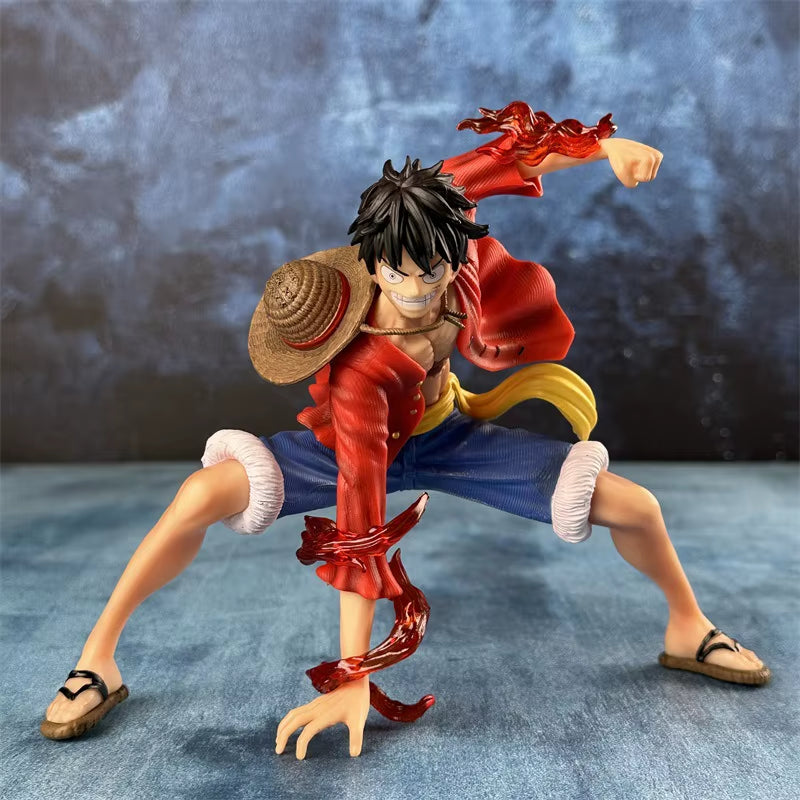 18cm Monkey D. Luffy Battle Style Action Figure - PVC Model for Anime Collectors and Children's Birthday Gifts