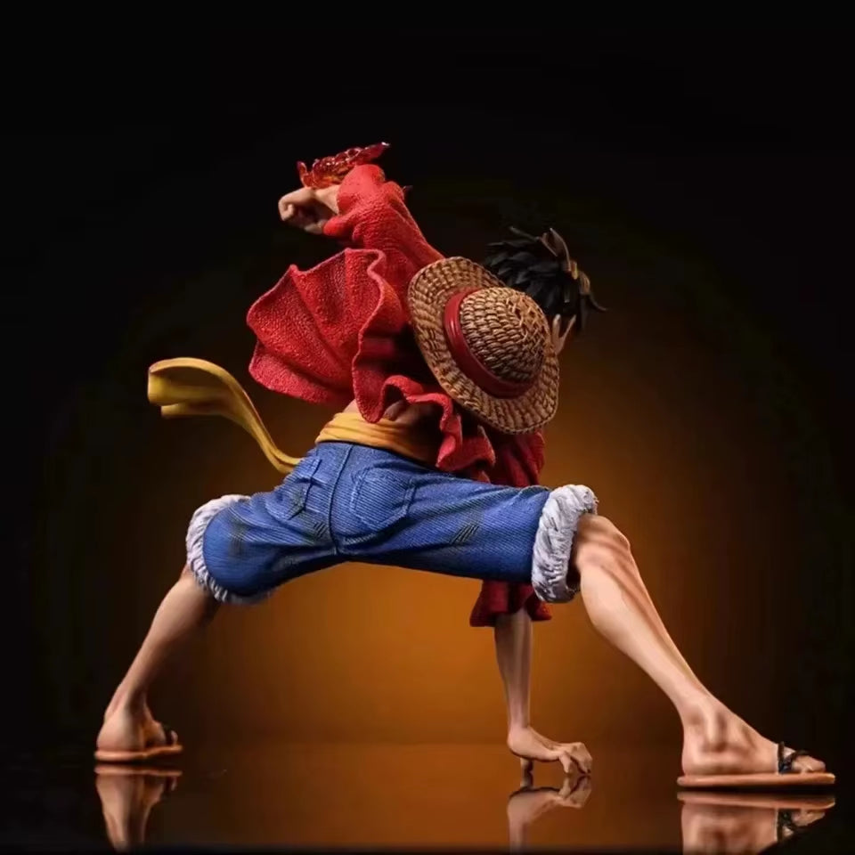 18cm Monkey D. Luffy Battle Style Action Figure - PVC Model for Anime Collectors and Children's Birthday Gifts