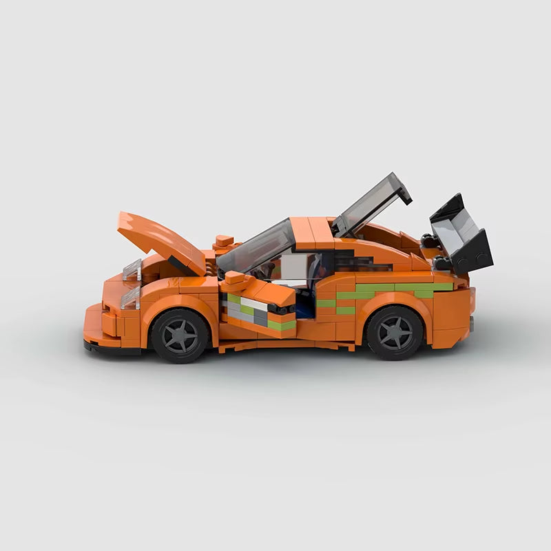 MOC Fast & Furious 1: Supra Sports Car Building Blocks Set - Speed Champion Racer for Creative Play