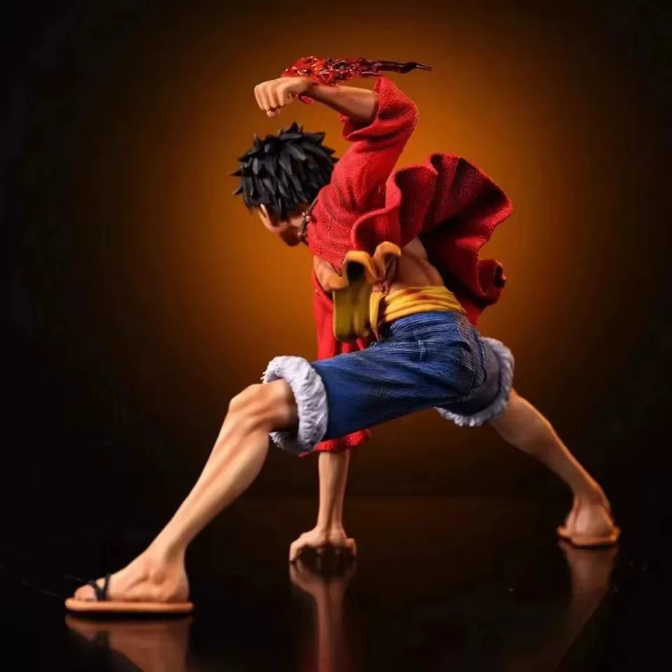 18cm Monkey D. Luffy Battle Style Action Figure - PVC Model for Anime Collectors and Children's Birthday Gifts