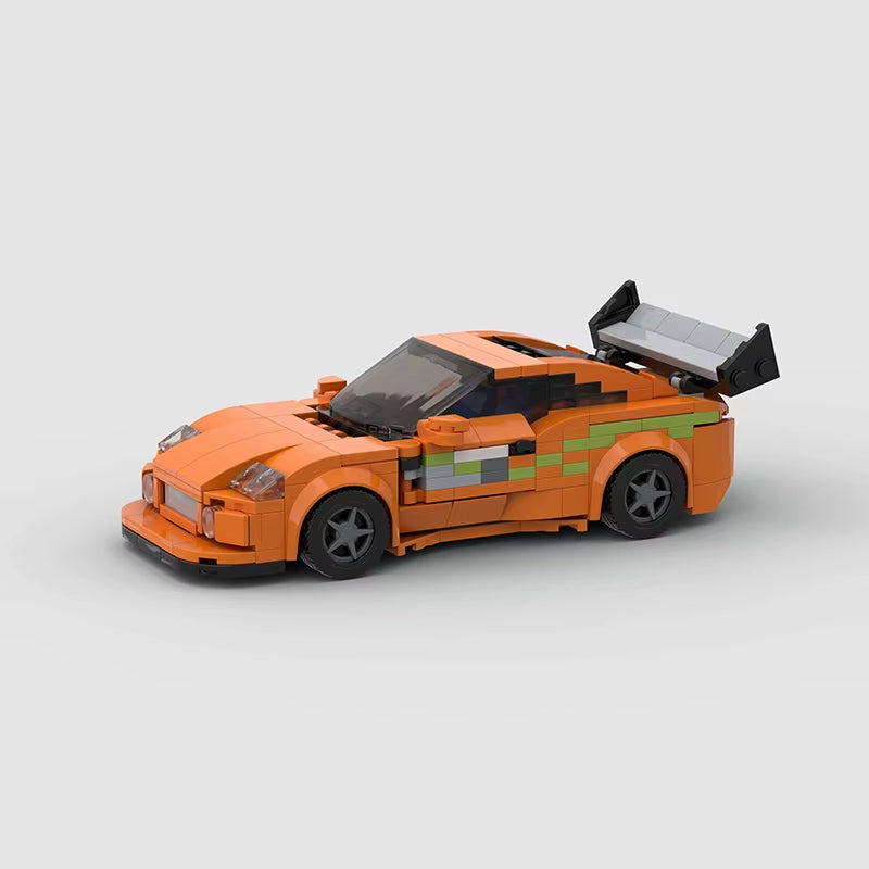 MOC Fast & Furious 1: Supra Sports Car Building Blocks Set - Speed Champion Racer for Creative Play