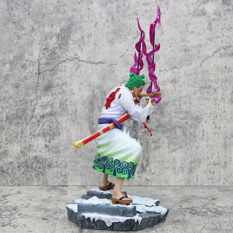31Cm One Piece Figures GK Roronoa Zoro Action Figures Inferno Ghost Chopper Anime PVC Model Collection Ornament Birthday Toys