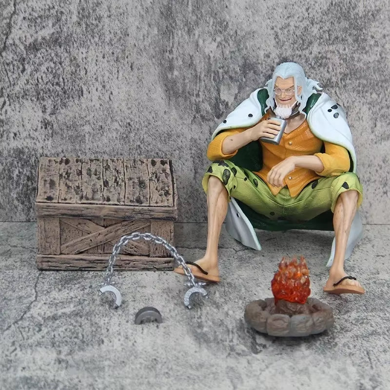 16Cm Anime One Piece Figure Silvers Rayleigh Action Figures Model Figurine Room Collection Ornament Pvc Model Toys Birthday Gifs