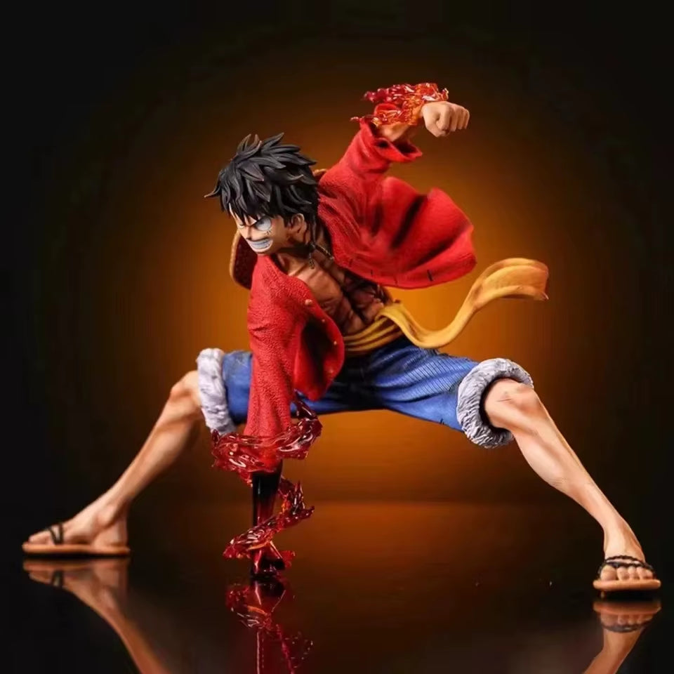 18cm Monkey D. Luffy Battle Style Action Figure - PVC Model for Anime Collectors and Children's Birthday Gifts