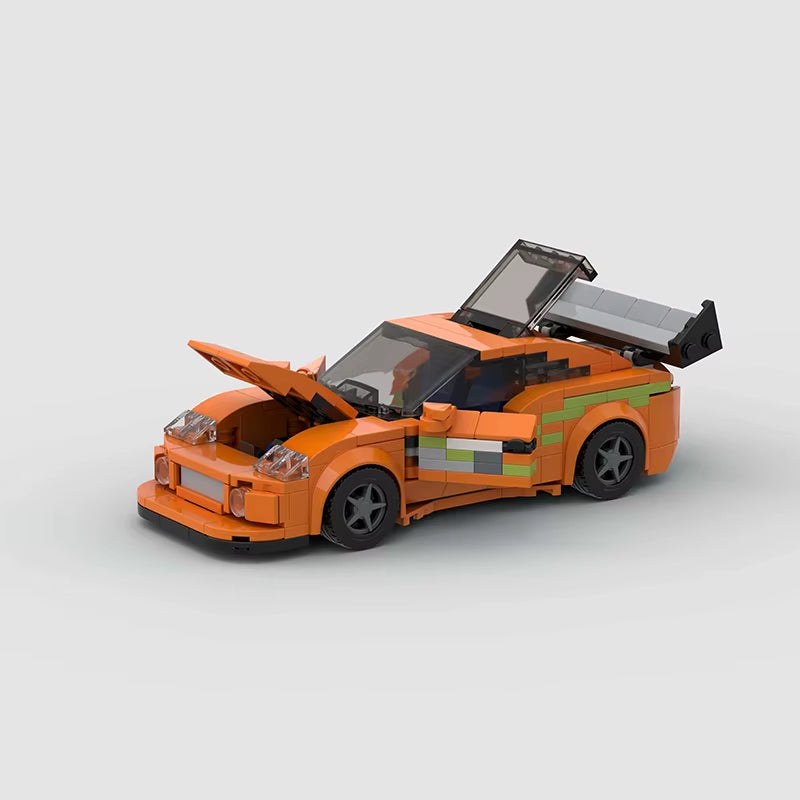 MOC Fast & Furious 1: Supra Sports Car Building Blocks Set - Speed Champion Racer for Creative Play