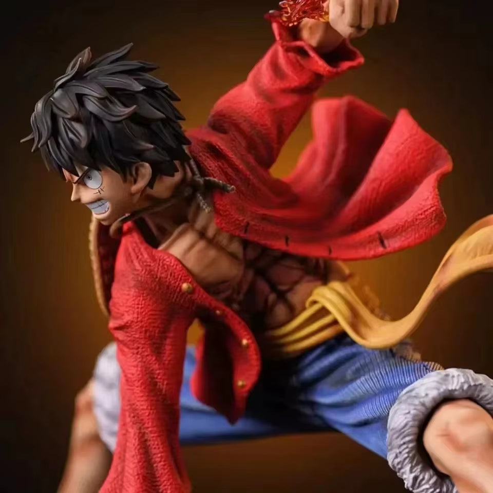 18cm Monkey D. Luffy Battle Style Action Figure - PVC Model for Anime Collectors and Children's Birthday Gifts
