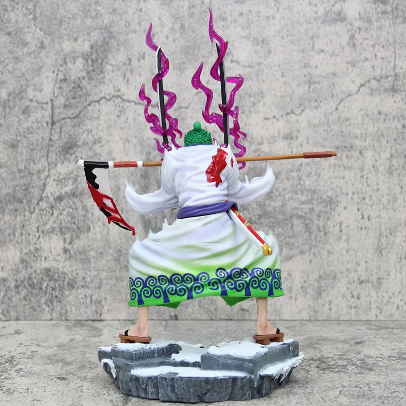 31Cm One Piece Figures GK Roronoa Zoro Action Figures Inferno Ghost Chopper Anime PVC Model Collection Ornament Birthday Toys