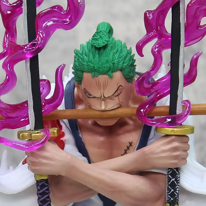 31Cm One Piece Figures GK Roronoa Zoro Action Figures Inferno Ghost Chopper Anime PVC Model Collection Ornament Birthday Toys