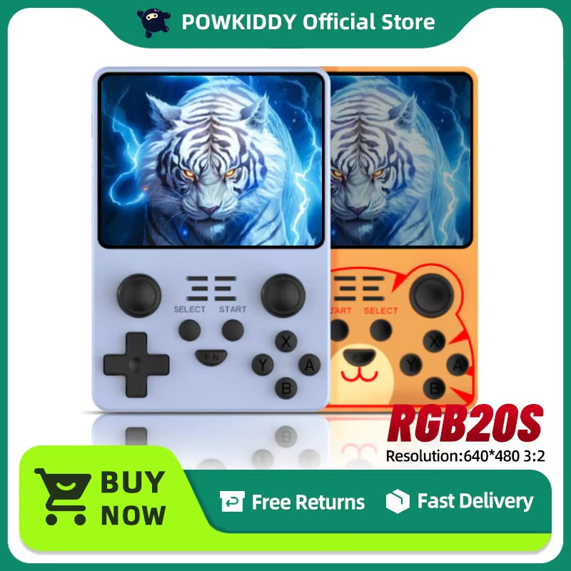 New RGB20S Handheld Game Console Retro Open Source System RK3326 3.5-Inch 4:3 IPS Screen Children'S Gifts