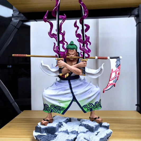 31Cm One Piece Figures GK Roronoa Zoro Action Figures Inferno Ghost Chopper Anime PVC Model Collection Ornament Birthday Toys
