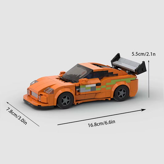 MOC Fast & Furious 1: Supra Sports Car Building Blocks Set - Speed Champion Racer for Creative Play