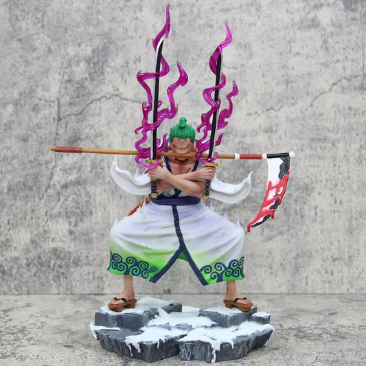 31Cm One Piece Figures GK Roronoa Zoro Action Figures Inferno Ghost Chopper Anime PVC Model Collection Ornament Birthday Toys